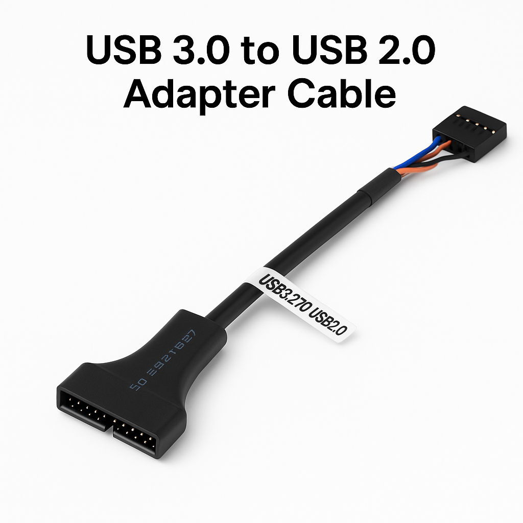 USB 3.0 to USB 2.0 Internal Adapter Cable – Plug & Play USB Header Converter-NEW
