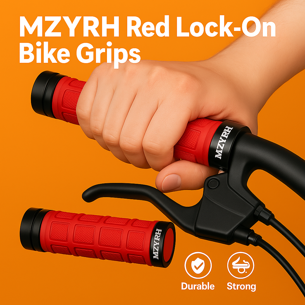 1 Pair Anti-Slip Rubber Bike Handlebar Grips| Black-New