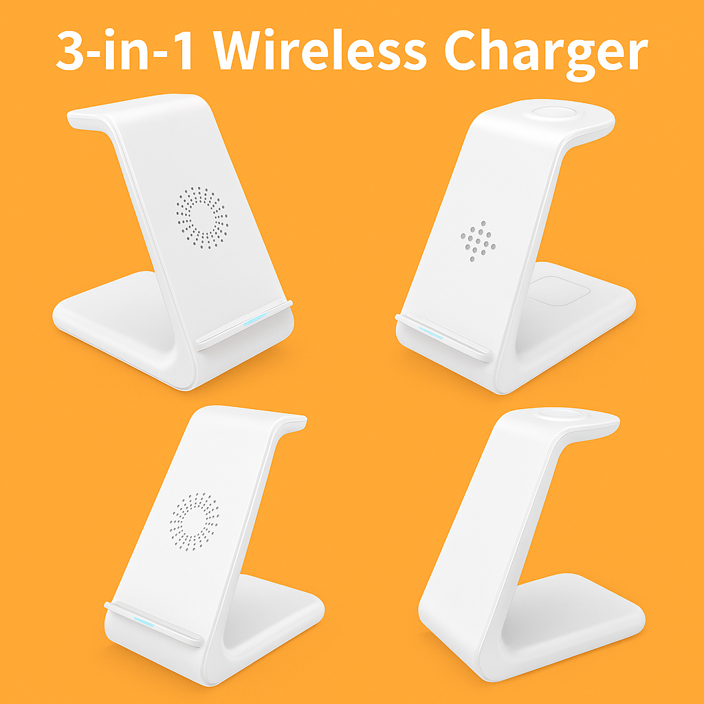3-in-1 Wireless Charging Station for iPhone, Apple Watch & AirPods