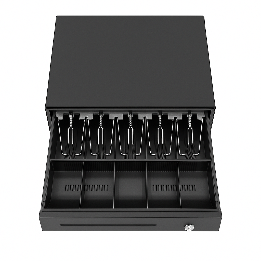 Heavy Duty Cash Drawer POS Register – 5 Bills 5 Coins Tray with RJ11 Cable -New