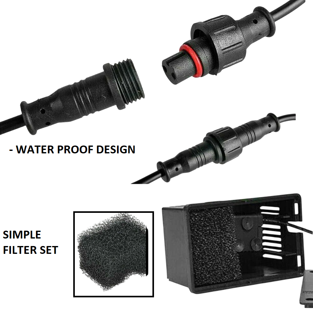 Solar Powered Water Pump for Pond & Garden Fountains with Filter-New