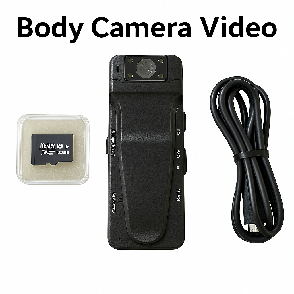 1080P Mini Police Body Camera with 180° Rotation & IR Night Vision-NEW