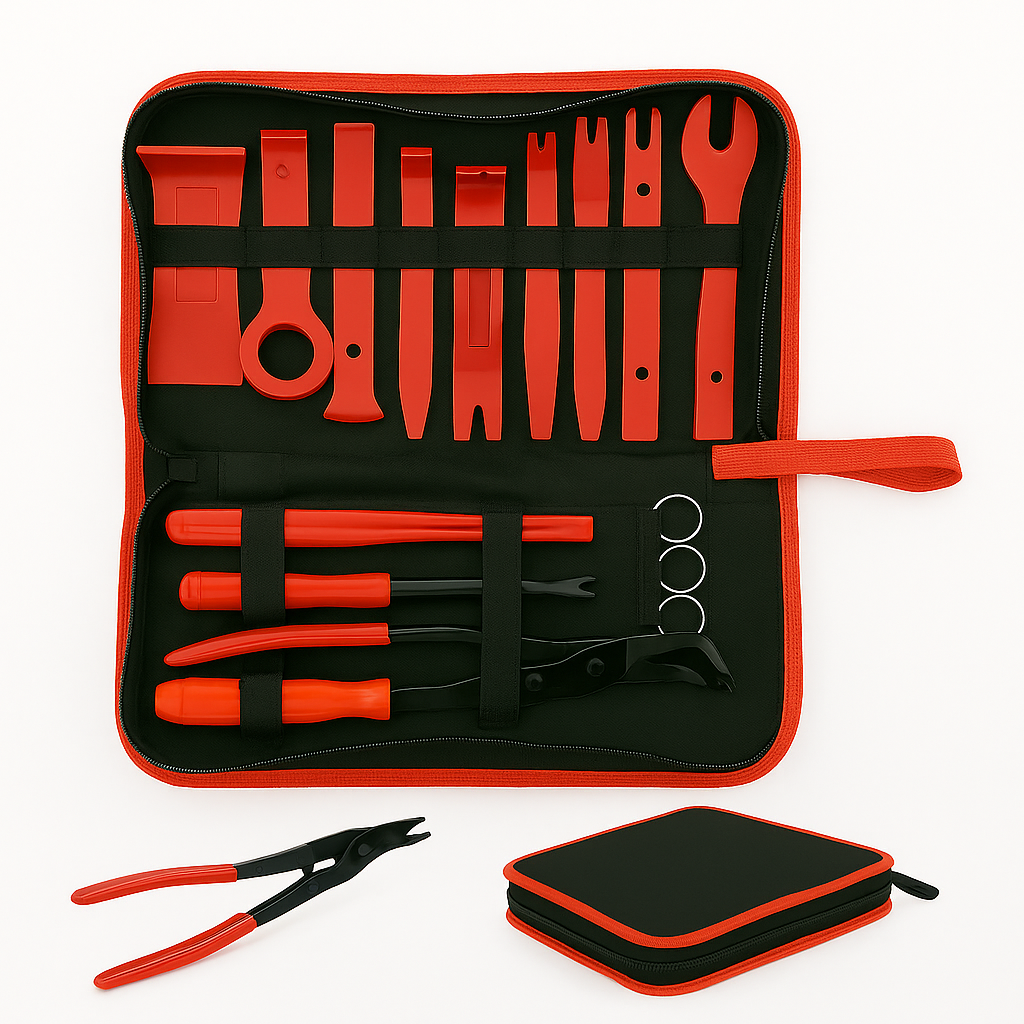 45PCS Car Trim Removal Tool Kit – Auto Interior Pry Bar, Dash, Door Panel Set -New