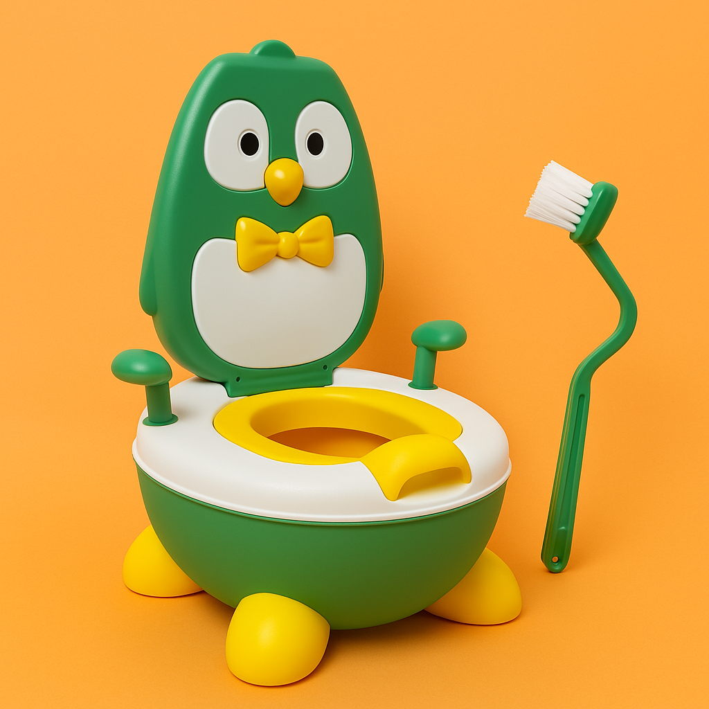 Kids Baby Toddler Toilet Training Potty Chair – Cartoon Seat with Back Support & Non-Slip Base -NEW