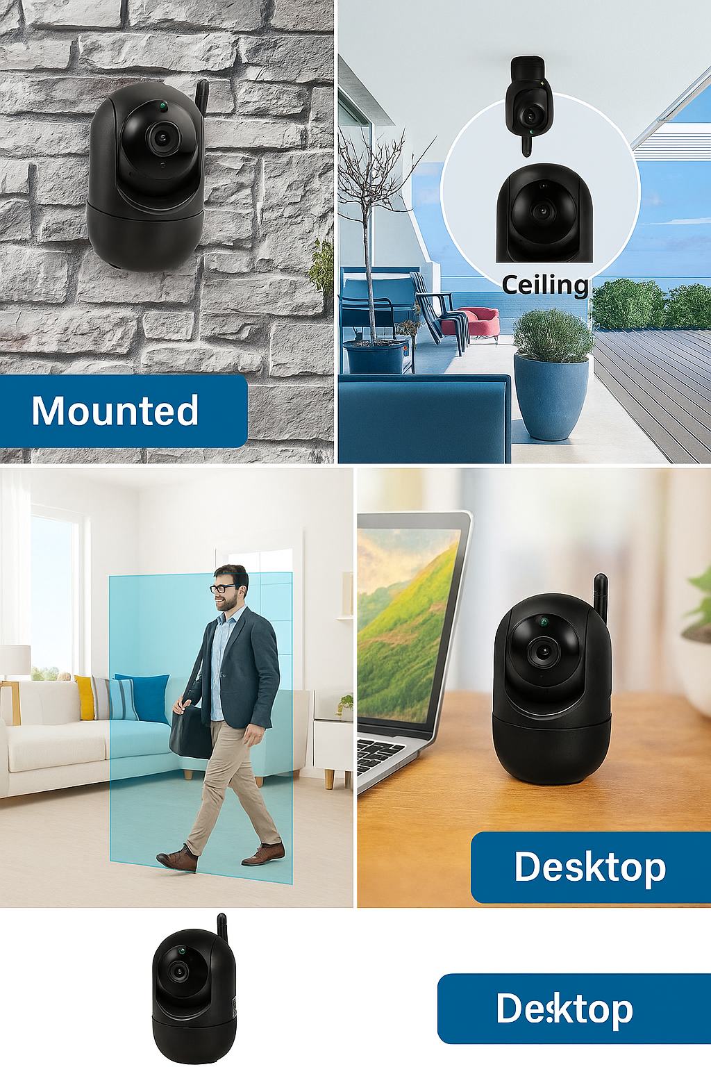 1080P Indoor WiFi IP Security Camera- Baby & Pet Monitor-NEW