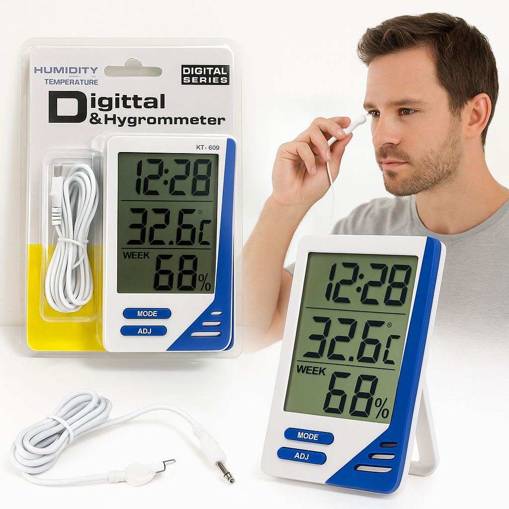 Digital Thermometer Hygrometer Temperature Indoor Outdoor LCD Humidity Meter-NEW