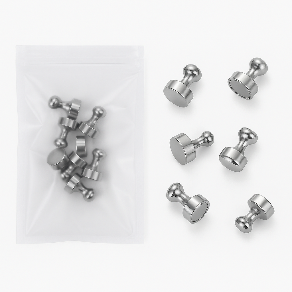 12pcs Strong Fridge Magnets Neodymium Push Pin for Whiteboard & Crafts-NEW