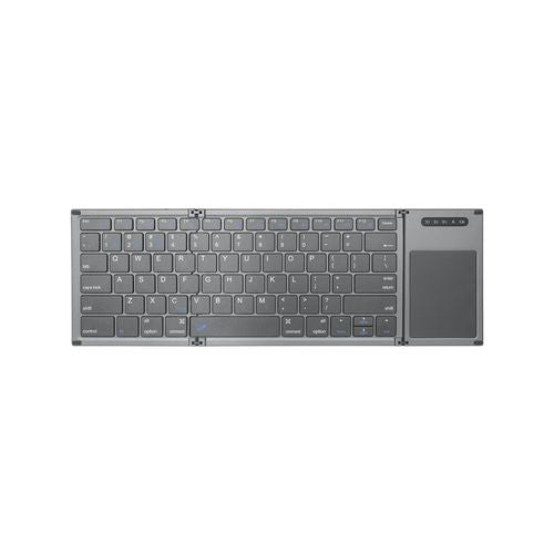 Folding Bluetooth Wireless Keyboard Touchpad BT 5.1 Mac Windows Android - Black