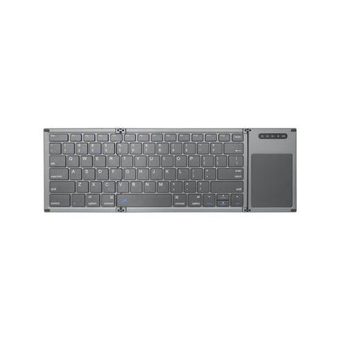 Folding Bluetooth Wireless Keyboard Touchpad BT 5.1 Mac Windows Android - Black