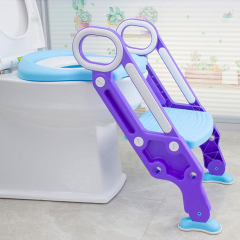 Kids Toilet Seat Ladder Baby Toddler Potty Training Step Trainer Non Slip Safety
