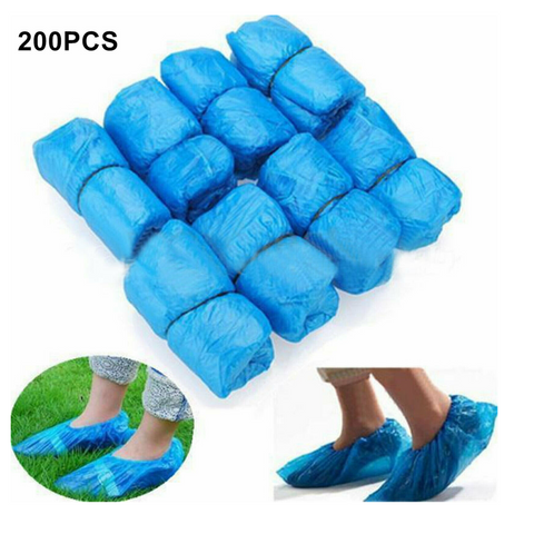 100-500x Disposable Plastic Shoe Covers Rain Overshoes Protector Waterproof