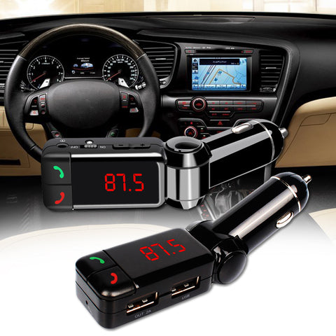 FM Transmitter Wireless Bluetooth Car Kit Handsfree Car Charger MP3 Player USB