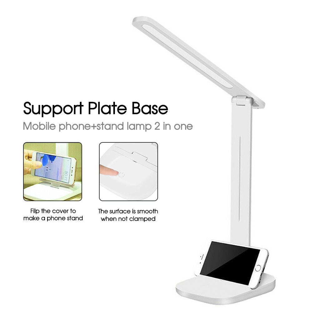Touch LED Desk Lamp Bedside Study Reading Table Light Dimmable USB Rechargeable
