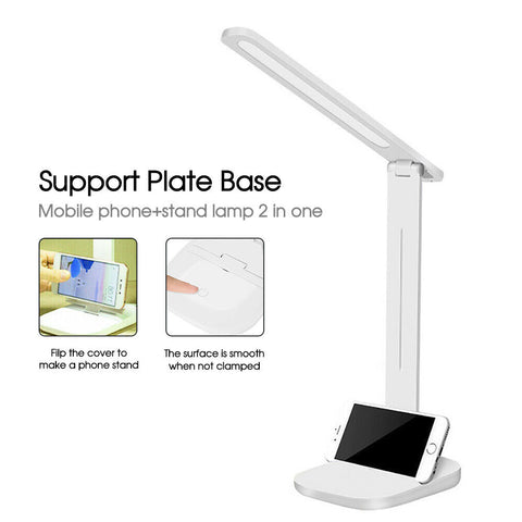 Touch LED Desk Lamp Bedside Study Reading Table Light Dimmable USB Rechargeable