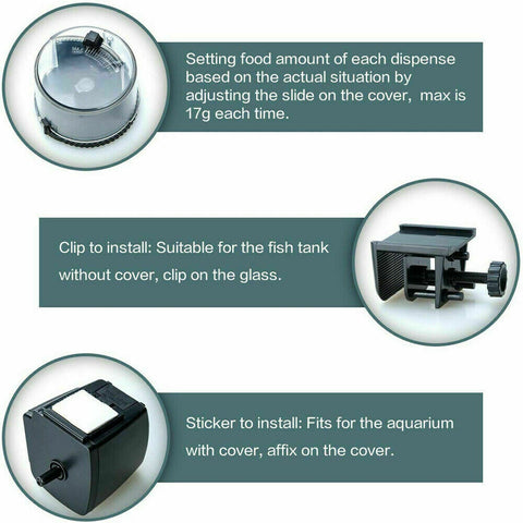 1xAquarium Auto Timer Dispenser Automatic Fish Food Feeder Pet Feeding Tank Pond