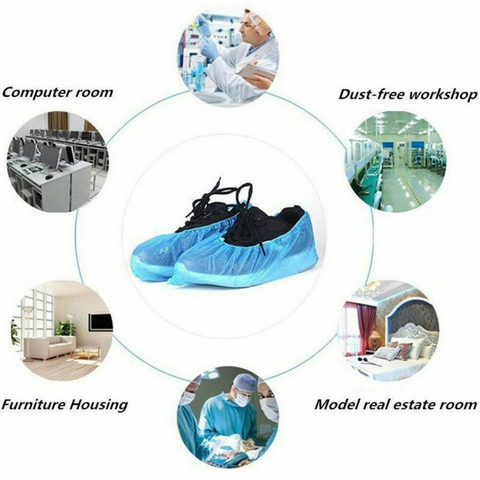 100-500x Disposable Plastic Shoe Covers Rain Overshoes Protector Waterproof
