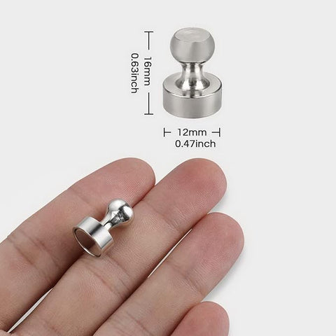 12 PCS Pins Whiteboard Neodymium Magnetic Crafts Fridge Magnets Mini Push Strong