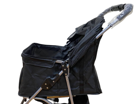 Pet Stroller Dog Cat Cage Carrier Travel Pushchair Foldable Pram 4 Wheels