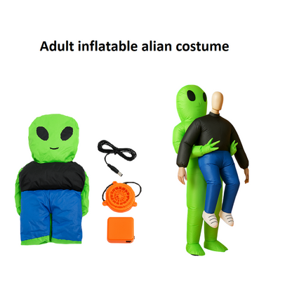 AU Green Alien Inflatable Costume – Kids 125–145 cm & Adults 150–195 cm NEW