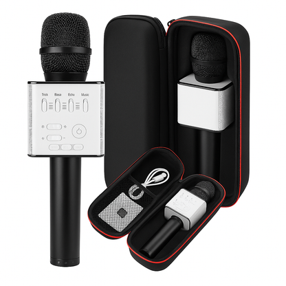 Wireless Bluetooth Karaoke Microphone Speaker – Handheld Mic with Dual Speakers (Q9) -NEW