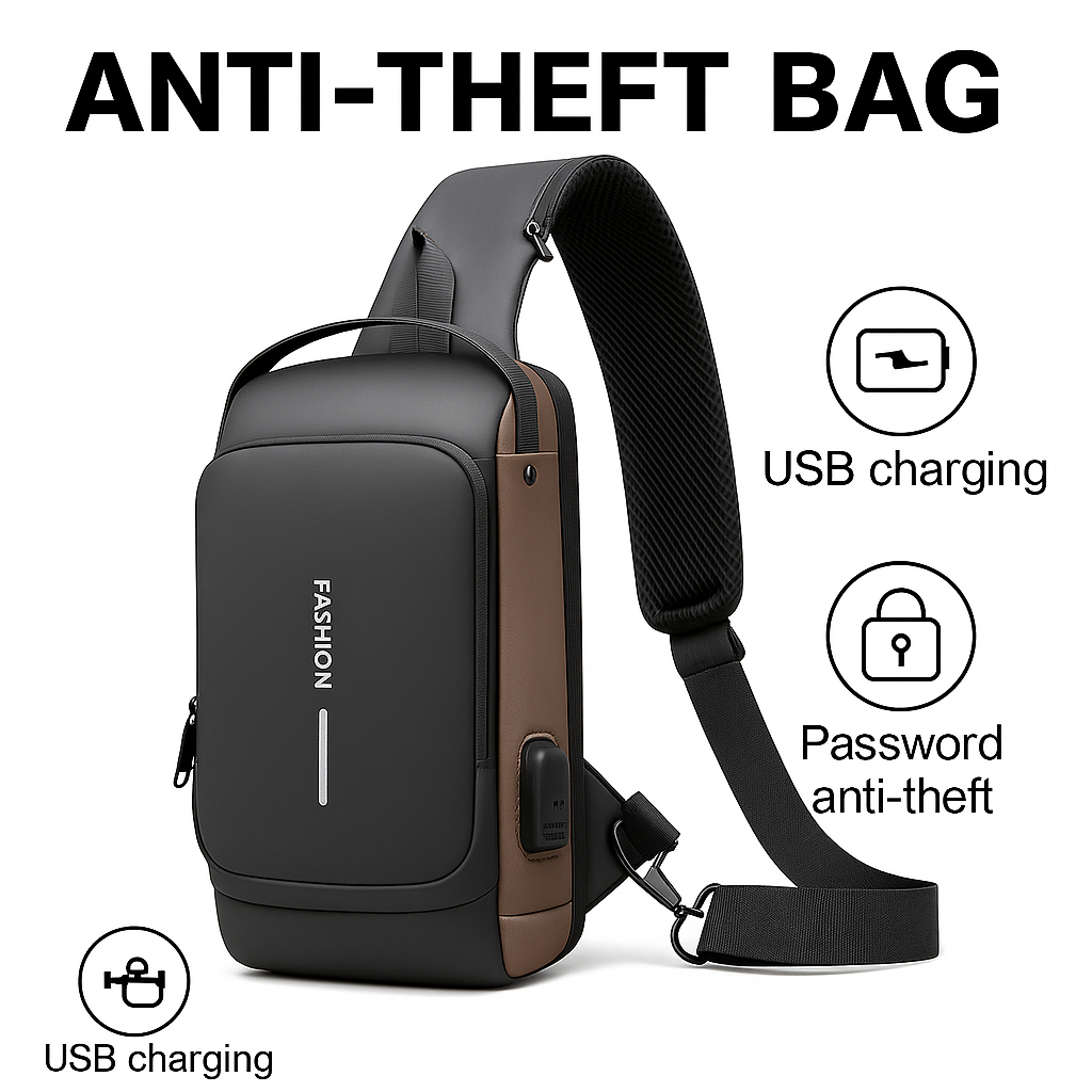 USB Charging Anti-Theft Shoulder Bag-NEW