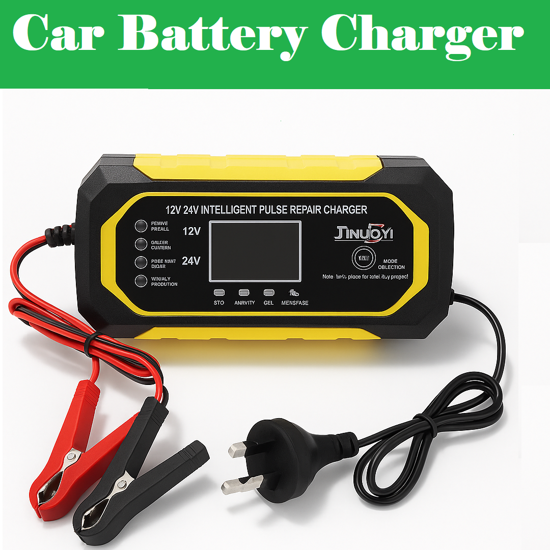 10A 12V/24V Smart Car Battery Charger with LCD Display – AU Plug-NEW