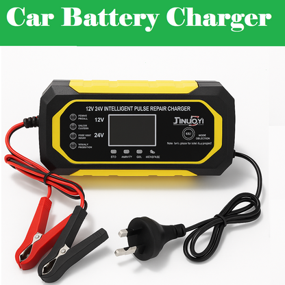 10A 12V/24V Smart Car Battery Charger with LCD Display – AU Plug-NEW