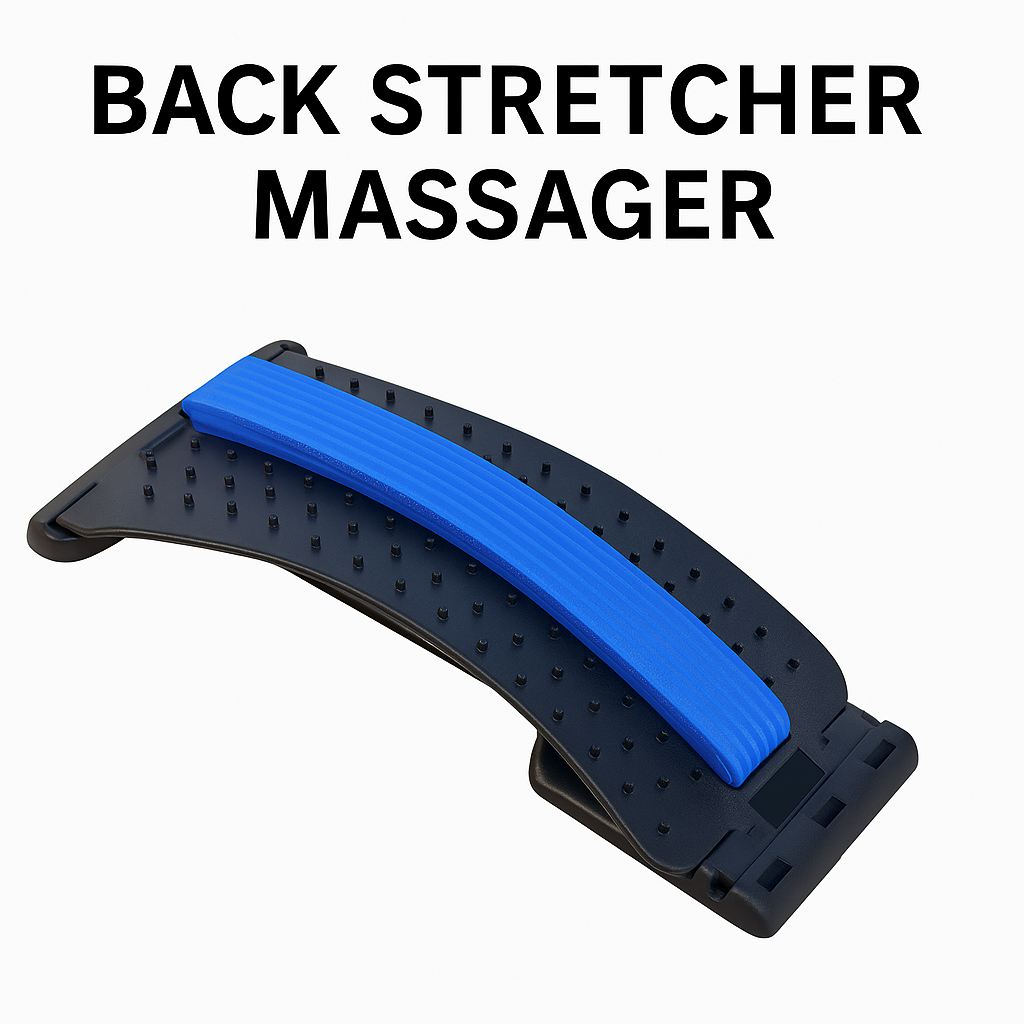 Back Massager Stretcher Fitness Lumbar Support Waist Spine Pain Relief AU -NEW