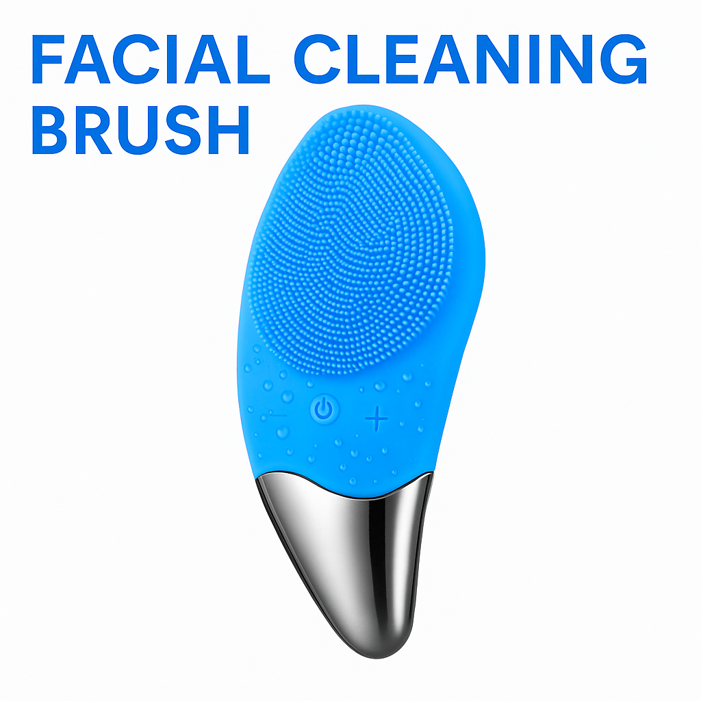 Facial Massager Brush Silicone Face Cleansing Electric Scrubber Skin Cleaner AU-NEW
