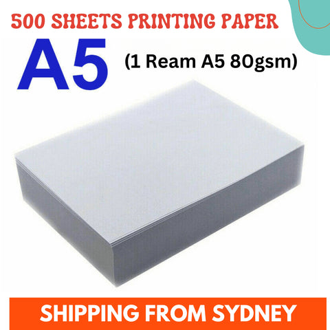 A5 WHITE PRINTER / COPIER PAPER 80 gsm 500 SHEETS PRINTING PAPER LASER INK_JET