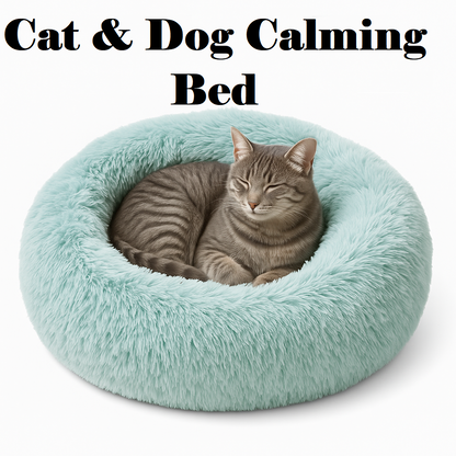 Dog Calming Pet Bed Large 90cm– Anti-Anxiety Plush Bed New