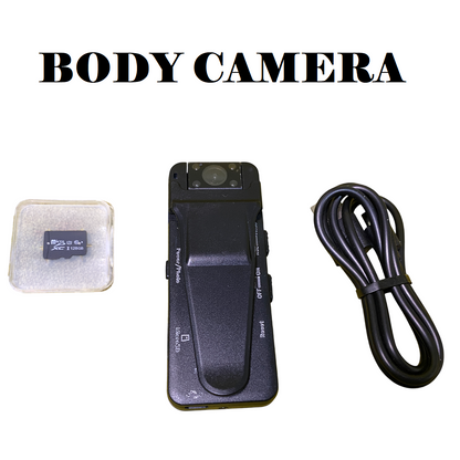 1080P Mini Police Body Camera with 180° Rotation & IR Night Vision-NEW