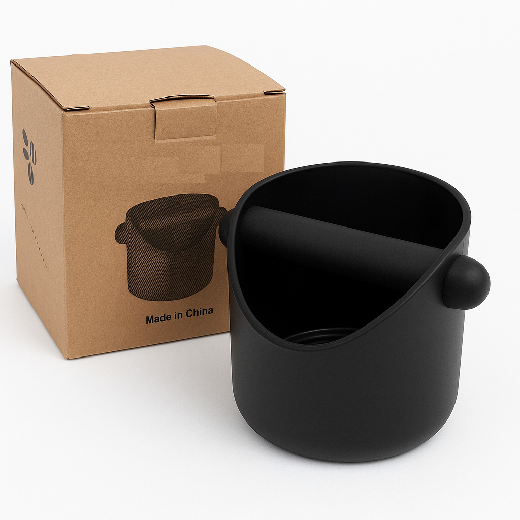 Coffee Waste Container Grinds Coffee Knock Box Coffee Waste Bin Black Bucket -NEW