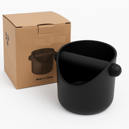Coffee Waste Container Grinds Coffee Knock Box Coffee Waste Bin Black Bucket -NEW