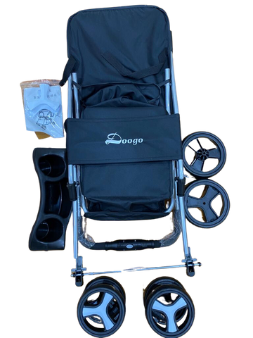 Pet Stroller Dog Cat Cage Carrier Travel Pushchair Foldable Pram 4 Wheels