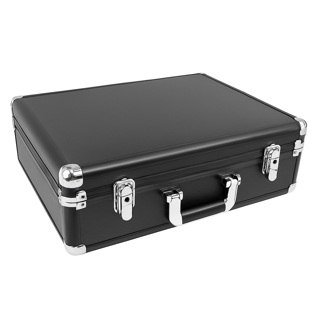 Camera Aluminium Hard Case with Foam Insert & Carry Strap – Large & Lockable-NEW