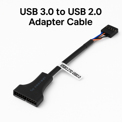 USB 3.0 to USB 2.0 Internal Adapter Cable – Plug & Play USB Header Converter-NEW