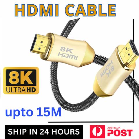 HDMI Cable 15M 10M 5M 3M 2M 1M 8K Ultra HD Cord for HD TV XBOX PS5/4 Switch