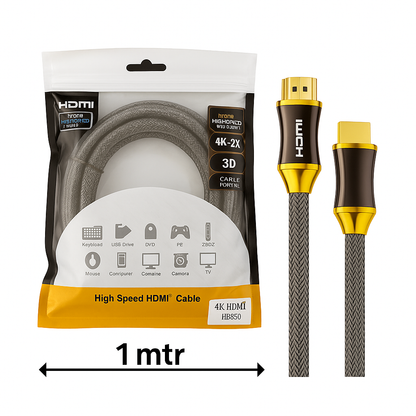 4K Braided HDMI Cable– High Speed Ultra HD (1M–10M) New