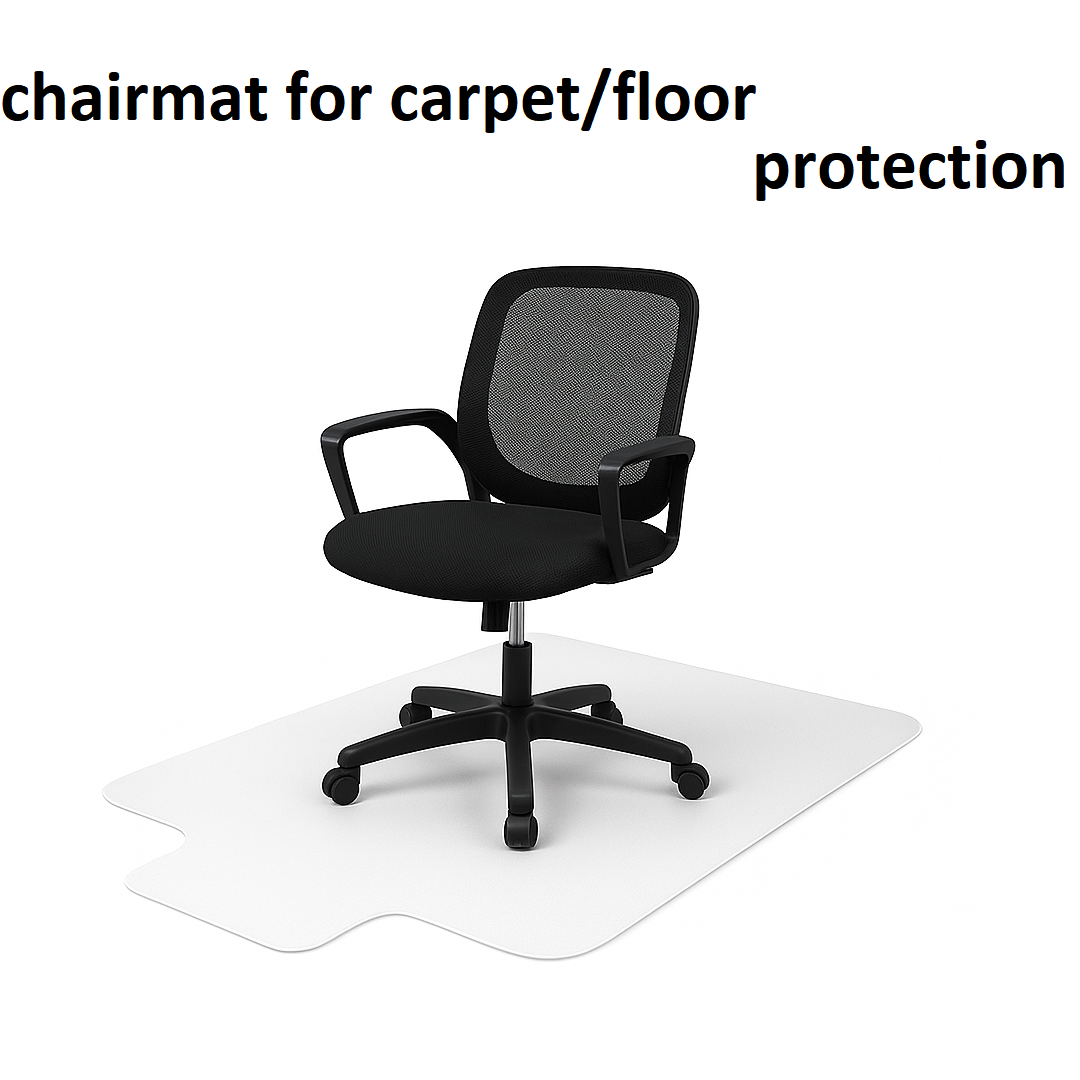 Office Chair Floor Mat Protector- Gripper (Carpet) & Flat (Hard Floor)-NEW