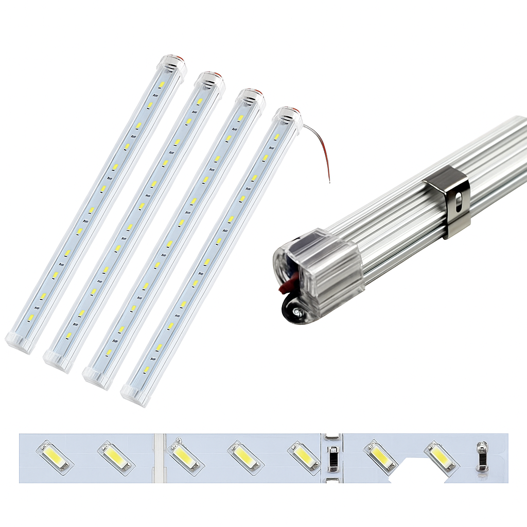 4x 50CM 12V 8520 LED Strip Light Bar Dimmable Caravan 4WD Camping Boat Fishing-NEW