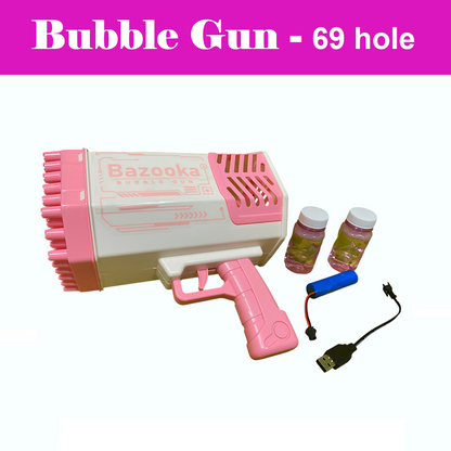 69-Hole Electric Bubble Gun for Kids | Automatic Bubble Blaster Toy-NEW