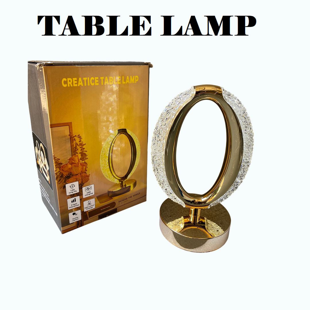 LED Crystal Table Lamp – Touch Dimmable USB Rechargeable-NEW