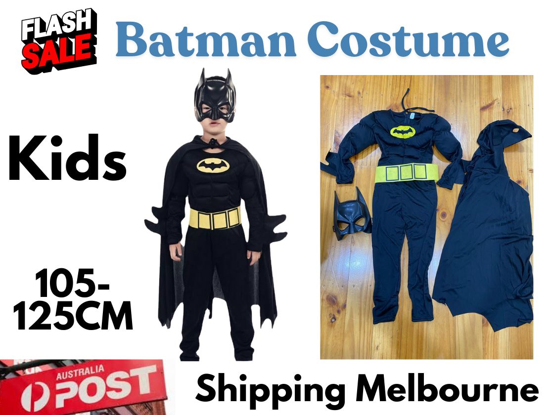 Kids Boys Batman Costume Halloween Party Book Week Parade Fancy Dress Outfits AU