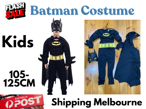 Kids Boys Batman Costume Halloween Party Book Week Parade Fancy Dress Outfits AU
