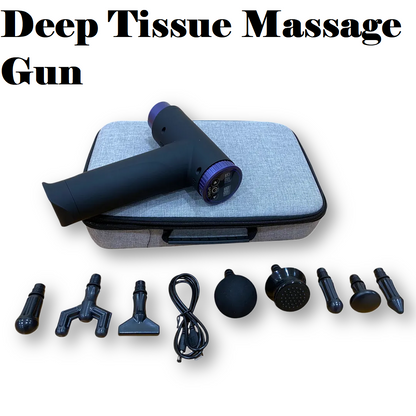 LCD Massage Gun 8 Heads Deep Tissue Massager with 22 Gears & Touch Screen -NEW