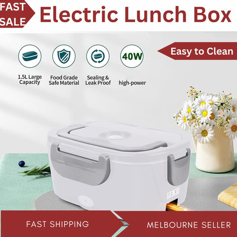 Portable Electric Heated Car Plug Heating Lunch Box Bento Food Warmer 12-24V AU
