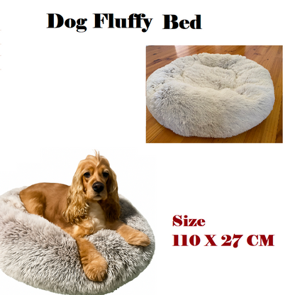 Pet Calming Plush Bed for Cats & Dogs | Snuggle Donut Bed 110×27 CM-NEW