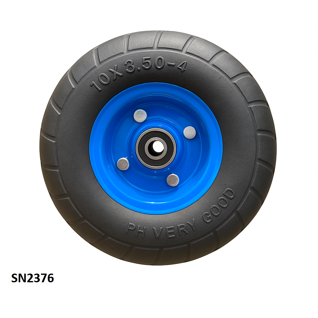 2PCS 10" Solid Hand Trolley Wheels Puncture Proof Heavy Duty-NEW