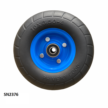 2PCS 10" Solid Hand Trolley Wheels Puncture Proof Heavy Duty-NEW